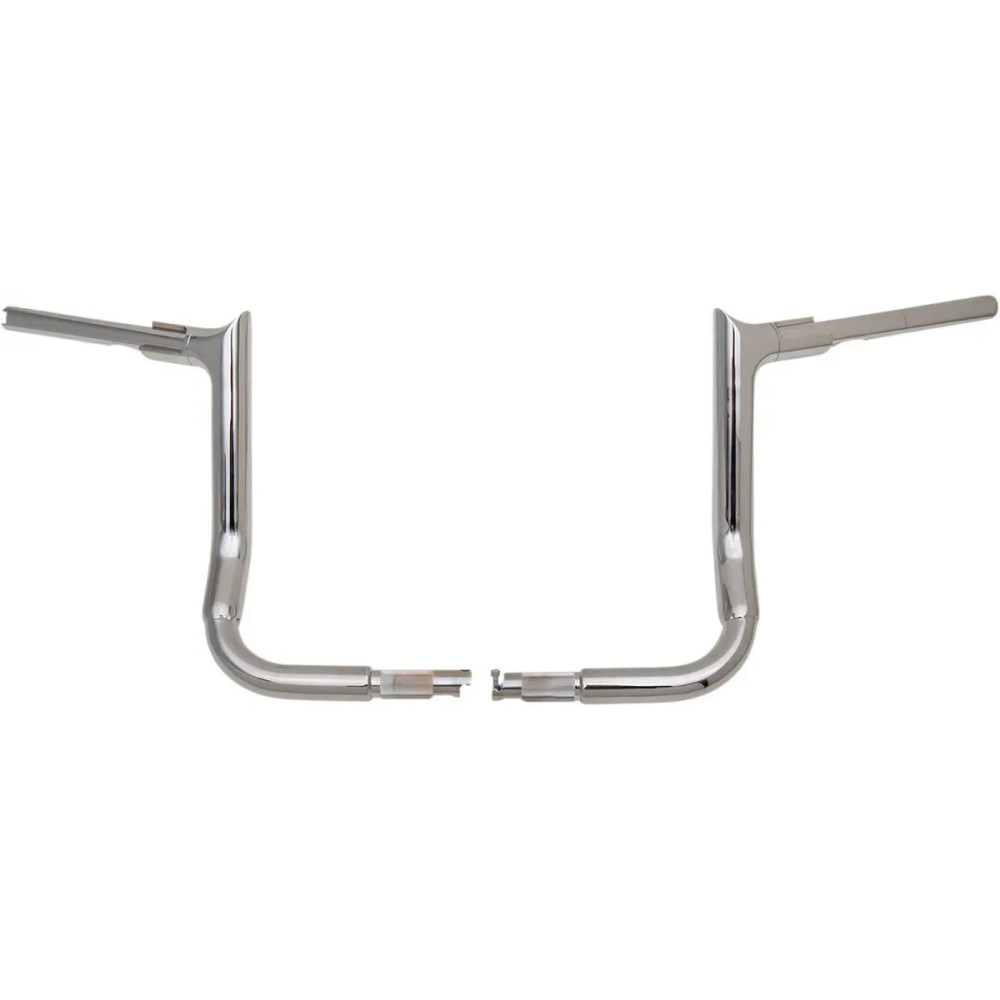 1-1/2" EZ Install Pointed Top Handlebar — 1-1/2" dia, 1" clamp, 12" rise, 36" width, Chrome