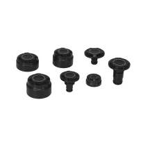Complete Axle Cover Kit — front and rear, black