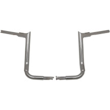 1-1/2" EZ Install Pointed Top Handlebar — 1-1/2" diameter, 1" clamp, Chrome finish