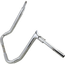1-1/2" EZ Install Pointed Top Handlebar — 1-1/2" diameter, 16" rise, 1" clamp, Chrome