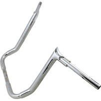 1-1/2" EZ Install Pointed Top Handlebar — 1-1/2" diameter, 16" rise, 1" clamp, Chrome