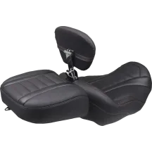 Asiento Deluxe Wide Touring para pasajero — receso de 13", Negro, Rojo