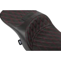 Freedom Touring Seat — 29-1/2" overall, 15" driver width, Black/Red