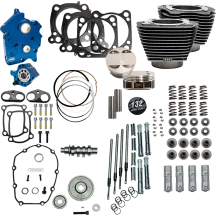 132" Paquete de potencia para M8 — 4,32" de diámetro, 4,5" de carrera, relación 11,0:1, Granito negro