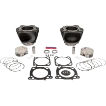 Cylinder Kit — 4.250 in bore, 4.500 in stroke, 128 cu in, bolt pattern 4.840 in, Black Granite