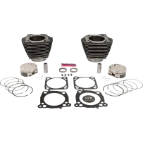 Cylinder Kit — 4.250 in bore, 4.500 in stroke, 128 cu in, bolt pattern 4.840 in, Black Granite