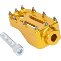 Pedal de freno Aggressor — anodizado dorado, aluminio 6061