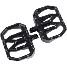 Reposapiés Mini Aggressor — 12.1 cm × 89 mm, Negro anodizado, Trasero