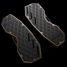 Reposapiés — Montaje por pernos, Negro