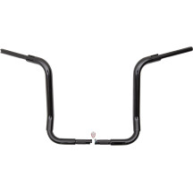 1-1/2" EZ Install Rounded Top Handlebar — 38 mm diameter, 15" center width, 16" rise, Black