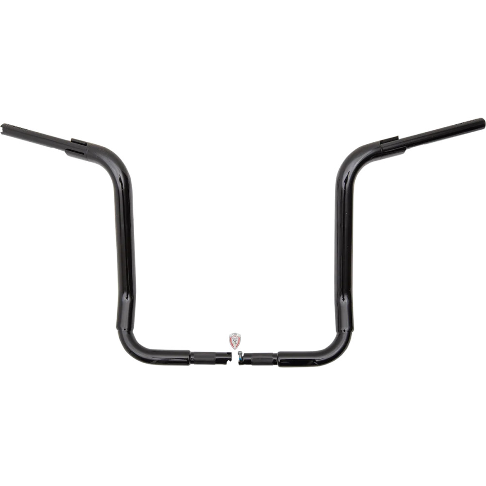 1-1/2" EZ Install Rounded Top Handlebar — 38 mm diameter, 15" center width, 16" rise, Black