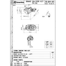 484 LOGONERO Brake Caliper Upgrade Line — 292 mm (11.5"), front left, black