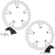 15" Big Brake Jagged Floating Rotor Kit — 381 mm (15"), Chrome