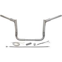 1-1/2" EZ Install Pointed Top Handlebar Kit — 1-1/2" dia, 1" clamp, 12" rise, 9" pullback, Chrome
