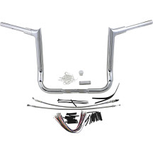 1-1/2" EZ Install Pointed Top Handlebar Kit — 1" clamp, Chrome