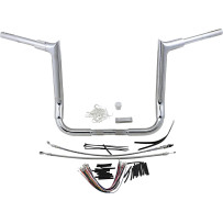 1-1/2" EZ Install Pointed Top Handlebar Kit — 1" clamp, Chrome