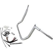 1-1/2" EZ Install Pointed Top Handlebar Kit — 1" clamp, Chrome