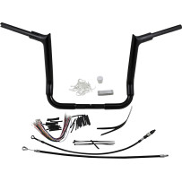 1-1/2" EZ Install Pointed Top Handlebar Kit — 1-1/2" (38 mm) diameter, 1" clamp, Black