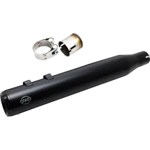 Swindler Exhaust Conversion Kit 2-into-1 — 4" outer diameter, right mounting, Guardian Black