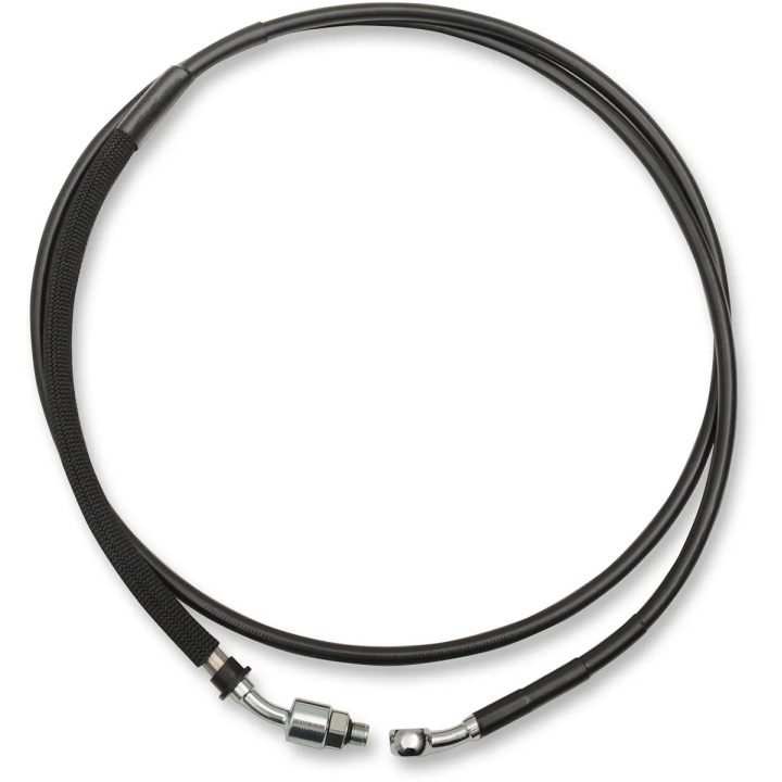 Línea de embrague hidráulica de acero inoxidable — 178 cm (70-1/8"), negro con recubrimiento de vinilo