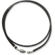 Línea de embrague hidráulica de acero inoxidable — 178 cm (70-1/8"), negro con recubrimiento de vinilo