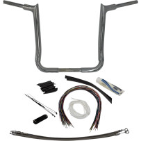 1-1/2" EZ Install Pointed Top Handlebar Kit — 38 mm (1-1/2") diameter, 91.5 cm (36") width, 23 cm (9") pullback, Chrome