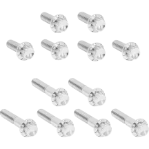 Rocker Box 12-Point Titanium Bolt Kit — Titanium, Silver Polished, Kit