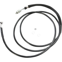 Stainless Steel Hydraulic Clutch Line — 193.5 cm (76-1/8"), +152 mm (+6"), Vinyl-Coat Black
