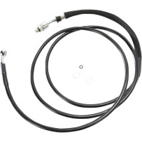 Stainless Steel Hydraulic Clutch Line — 193.5 cm (76-1/8"), +152 mm (+6"), Vinyl-Coat Black