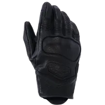Mustang V3 Leather Gloves — Size M, Short cuff, Black