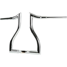 Hammerhead Handlebar — 1-1/2" dia, 5-1/2" pullback, 14" end rise, 30-1/2" width, Chrome