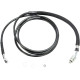 Línea de embrague hidráulica de acero inoxidable — 82" (208,5 cm), 305 mm, negro con recubrimiento vinílico