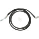 Línea de embrague hidráulica de acero inoxidable — 178 cm (70-1/8"), talla estándar, negro con recubrimiento vinílico