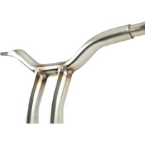 Kage Fighter Welded Bent-Riser Handlebar — 1-1/4" diameter, 3-1/2" riser center-to-center, 10" rise, Polished