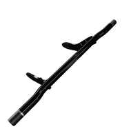 Barra de protección para motocicleta — Negro, montaje en chasis