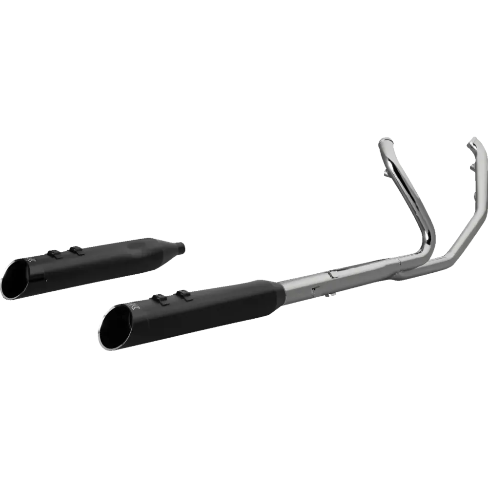 Sistema de escape 2-into-2 Icon-SR — silenciadores 4,5 pulg., taladros para sonda O2 12 mm y 18 mm