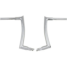 1-1/2" EZ Install Pointed Top Handlebar — 1-1/2" diameter, 1-1/4" clamp, Chrome