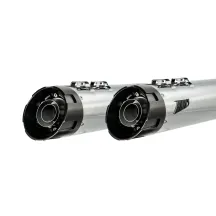 Slip-On Muffler for H-D Tourings — Chrome, black end cap