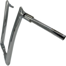 1-1/2" EZ Install Pointed Top Handlebar — 1-1/2" diameter, 1-1/4" clamp, 16" rise, Chrome