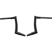 1-1/2" EZ Install Pointed Top Handlebar — 1-1/2" diameter, 12" rise, 8" pullback, Black