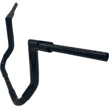 1-1/2" EZ Install Flat Top Handlebar — 38 mm (1-1/2"), 12" rise, 15" center width, Black