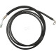 Línea hidráulica de embrague de acero inoxidable — 76-1/8" (193,5 cm), +6" (+152 mm), Negro recubierto de vinilo