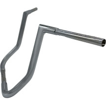1-1/4" EZ Install Flat Top Handlebar — 1-1/4" diameter, 1" clamp, 15-1/2" center width, Chrome