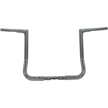 1-1/4" EZ Install Flat Top Handlebar — 1-1/4" diameter, 1" clamp, 15-1/2" center width, Chrome