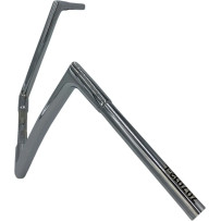 Manillar plano EZ Install de 1-1/4" — 1-1/4" diámetro, 12" de altura, 8" retroceso, abrazadera 1", Cromo