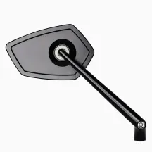 mo.view Race 150 mm Mirror — 15 cm stem, Black