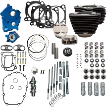 132\" Power Package for M8 — 4.5\" stroke, 4.32\" bore, 11.0:1 compression, Wrinkle Black
