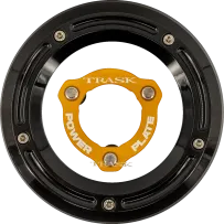 Juego de tapa de derby y placa de potencia — Negro/Dorado