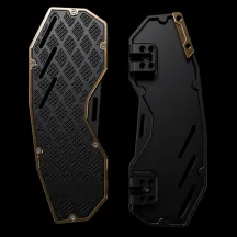 Reposapiés — Montaje por pernos, Negro