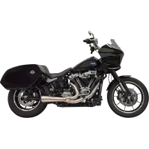 2-into-1 Ripper Exhaust System — 18 mm oxygen sensor, megaphone muffler, Chrome